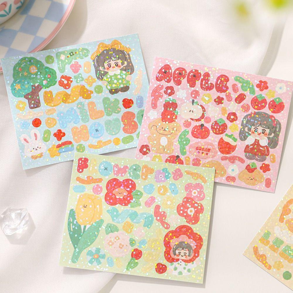 Large Gift Box DIY Keyring DIY Handbook Material Sticker DIY Keychain Making Kit Guka Sticker Set