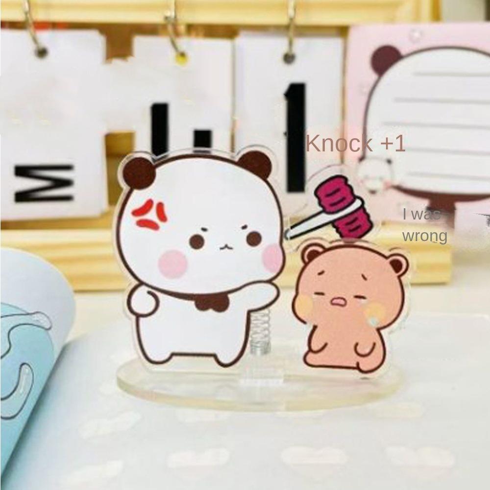 

Shaking Head Panda Bear Figure Cartoon Anime Doll Ornament Bubu Dudu Animal Toy Desktop Decoration білий