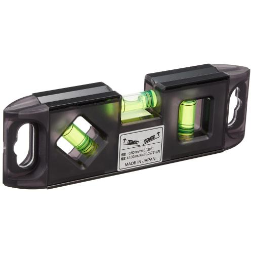 Ebisu Mini Level, Tobisan Level, for Scaffolding Assembly, Black (Skeleton) X Green, 150mm, ED-15TB3