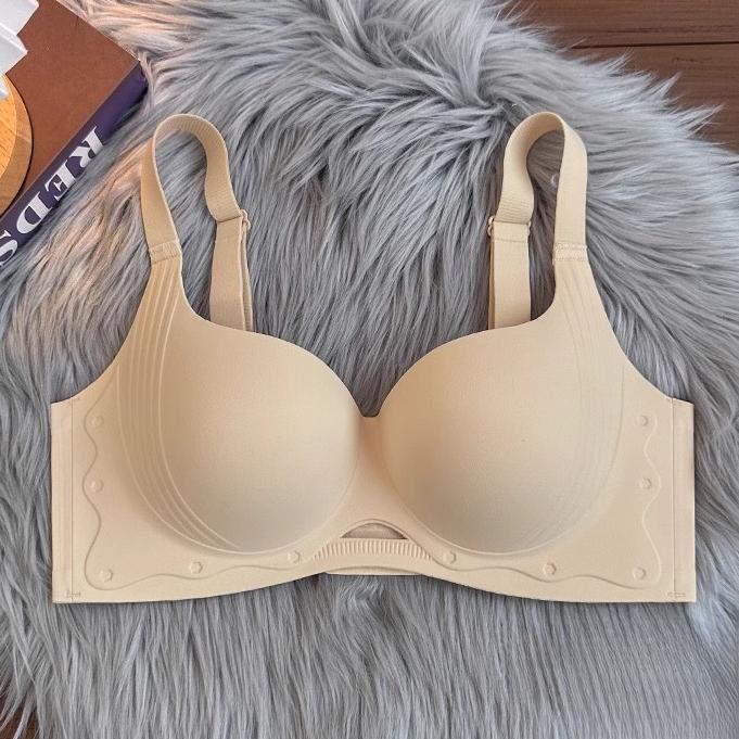 One Piece Seamless Bra for Women Slim with Complementary Breasts Soft Steel Ring Bra Anti Sagging Adjustable Bra