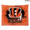Cincinnati Bengals Logo Wall Tapestry Aesthetic Wall Hanging Printed Fabric Blanket Decorative Tapestries for Bedroom Living Room Home Decor