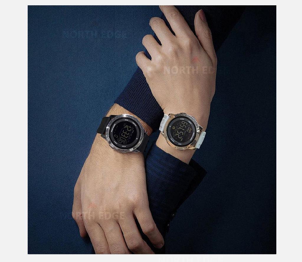 Lory Waterproof Shockproof Smart Pedometer Watch with Alarm and Straight Strap for Men and Women