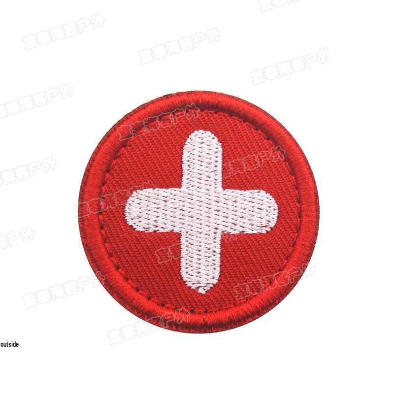 4CM Round Outdoor Camping Morale Patch: Bright Colors, Velcro Back
