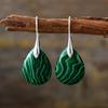 Natural Crystal Stone Water Drop-shaped Ear Hook Earrings for Women Girls Agate Stone Reiki Healing Earrings Hook Earrings 1Pair