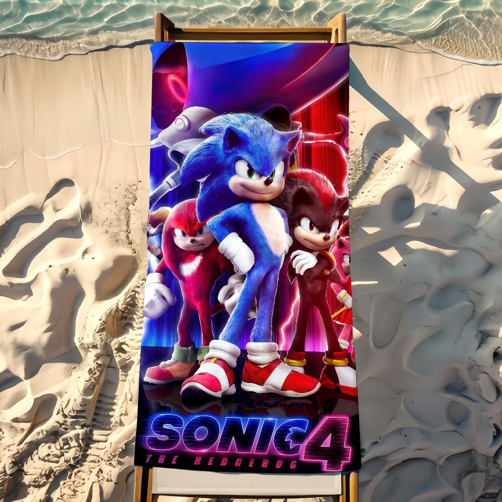 Game S-Sonic The H-Hedgehog 4 Towel Beach Towel Travel Lightweight Skin Friendly For Pool Beach Camping Cruise Summer