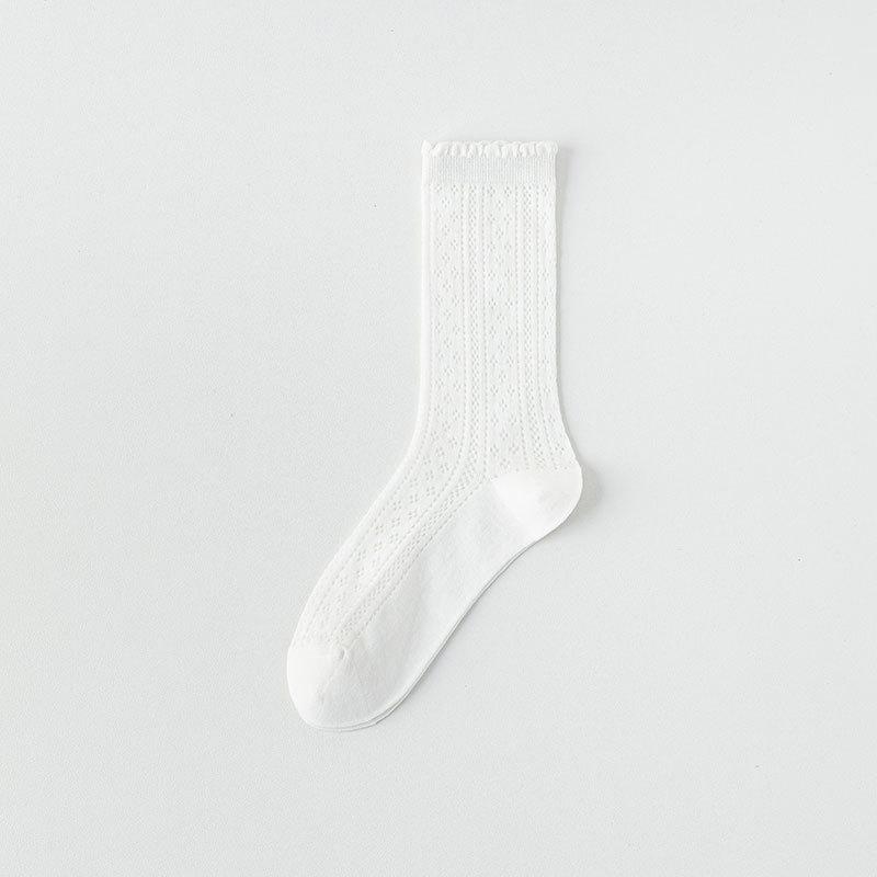 

Летние кружевные черно-белые махровые носки с маленькими кожаными туфлями, носки в балетном стиле для женщин. Летние тонкие носки до середины икры 1 pair белый