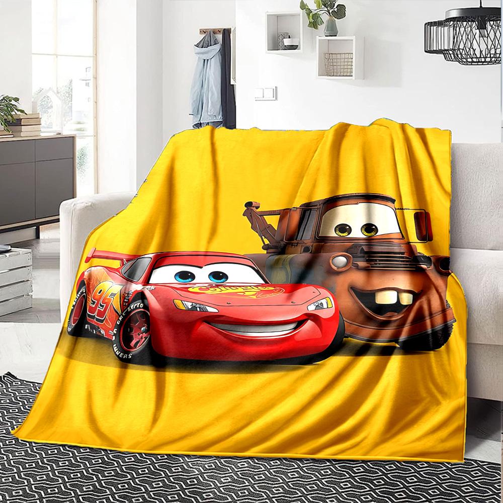 1pc Cars Movie Poster Race Flannel Blanket,Ultra Soft Warm Plush Throw for Home Bedroom Bed Sofa Cover Camping Picnic gift Y71712