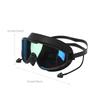 Moonlove Adult Swimming Goggles with Integrated Electroplated Wide Field of Clear UV Adjustable Suitable for Competitive and Black and for Men and