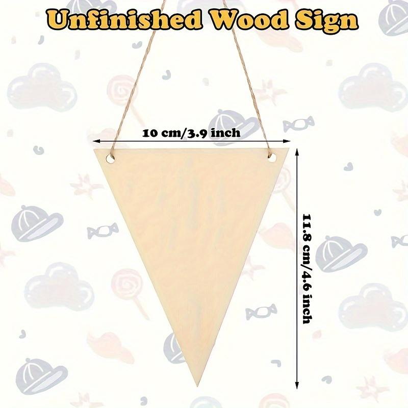 DIY Wooden Pennants Unfinished for Crafts Weddings Birthdays Seasonal Holidays Christmas Halloween New Year