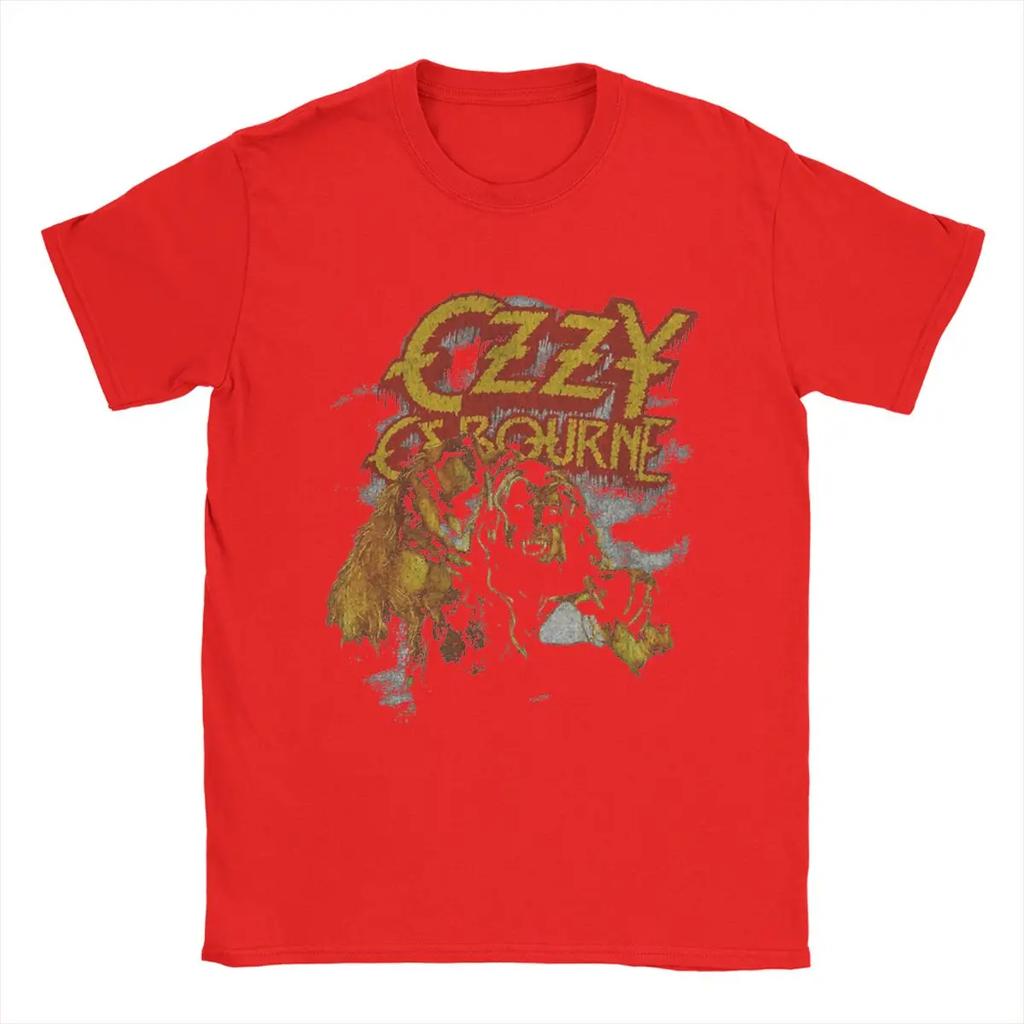 Ozzy Osbourne T-skjorte Menn Casual 100% Bomull T-skjorte O-hals Kort Erm T-skjorte Gaveidé Topper