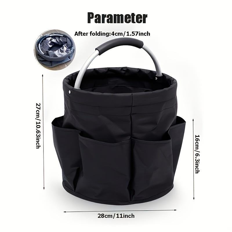 1 Portable Worker Tool Storage Bucket, Multi-Compartment Garden Handbag with Carry Handle - Perfect for Organizing Small Tools