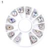 Ab Rhinestone Perfume Bottle Bow Flower Nail Manicure Decoration
