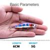Floating Wobblers For Pike Japan 60mm 5g Holographic Crank Minnow Lures For Fishing Bass Artificial Bait Swimbait