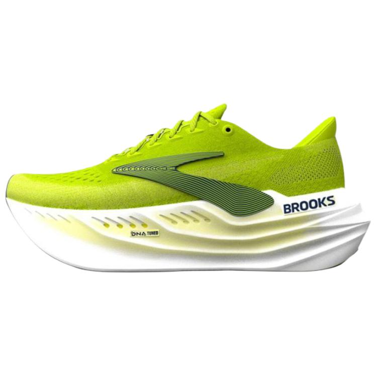 Brooks Glycerin Max Lime Bleu Marine Pivoine Baskets Homme Jaune Blanc 110447-1D-303