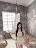 Women's Summer Sexy Lace Patchwork Camisole Dress with Sleeves: Slimming Bodycon Skirt - Japanese Korean Casual Style