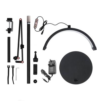 16inch Half Moon Floor Lamp LED Light Detachable U Shape Eyebrow Tattoo Lamp for Beauty Salon