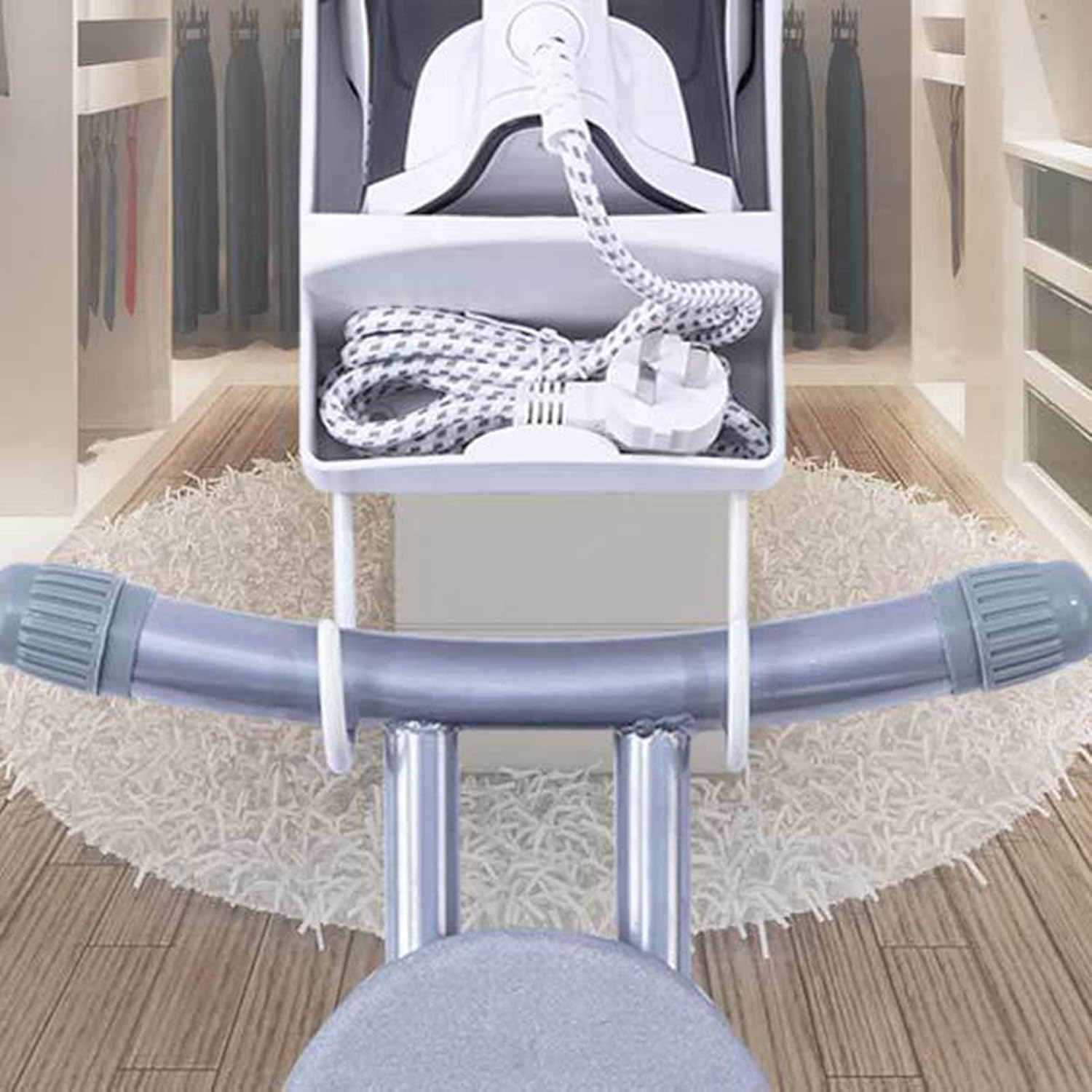 Настенный держатель для гладильной доски, держатель для гладильной доски для прачечной, подставка для электрического утюга, термостойкий органайзер для гладильной доски с крючками для