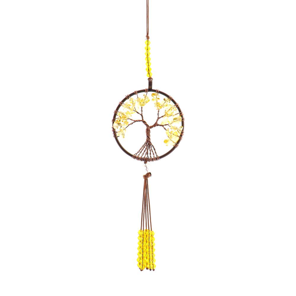 Natural Stone Tassel Car Pendant Sun Catcher