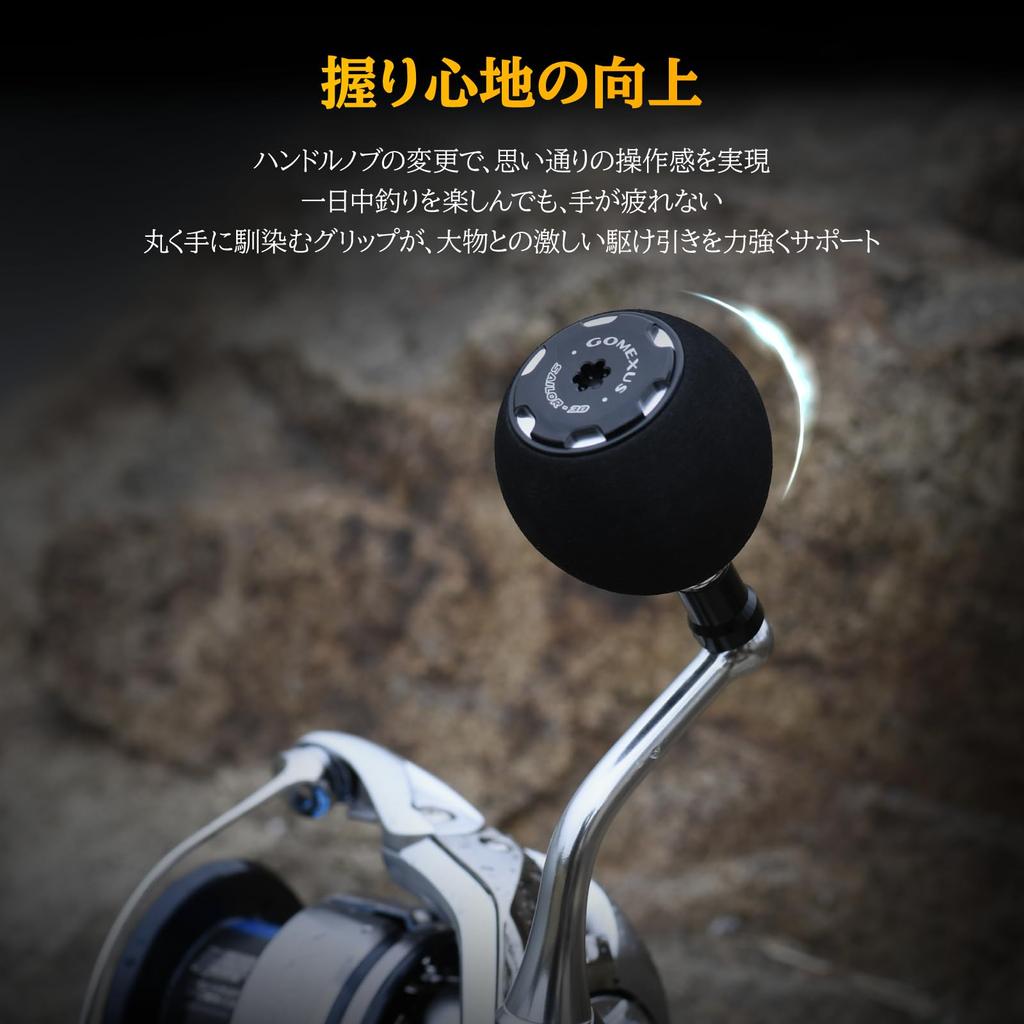 Gomexus E38 Reel Handle Round Replacement Handle for Daiwa Type S and Shimano Type A Spinning Suitable for Saltwater Boat and Lure Knob, EVA, Type,