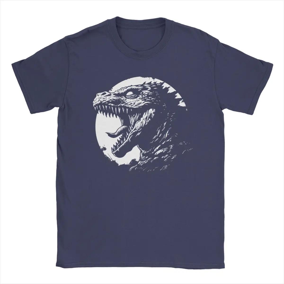 

Crew Neck Cotton T Shirt Short Sleeve Tee Shirt Plus Size Clothes Unique King Of Kajiu Godzillaed T-Shirts for Men harajuku 4XL