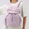 2026 Backpack Fashion Drawstring Women's Backpacks Lightweigh Wrinkled Canvas Bag Multifunctional Cute Girl School Bags