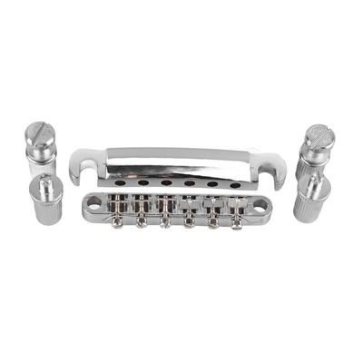 Vintage Guitar Bridge Set Stop Bar Tailpiece 6 Strings Electric Guitar Zinc Alloy Bridge Tailpiece