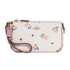 Nolita 19 Heart Floral Print Zipper Coated Canvas Leather Mahjong Bag Shoulder Bag Clutch Small Women Bags White C7658-IMCAH