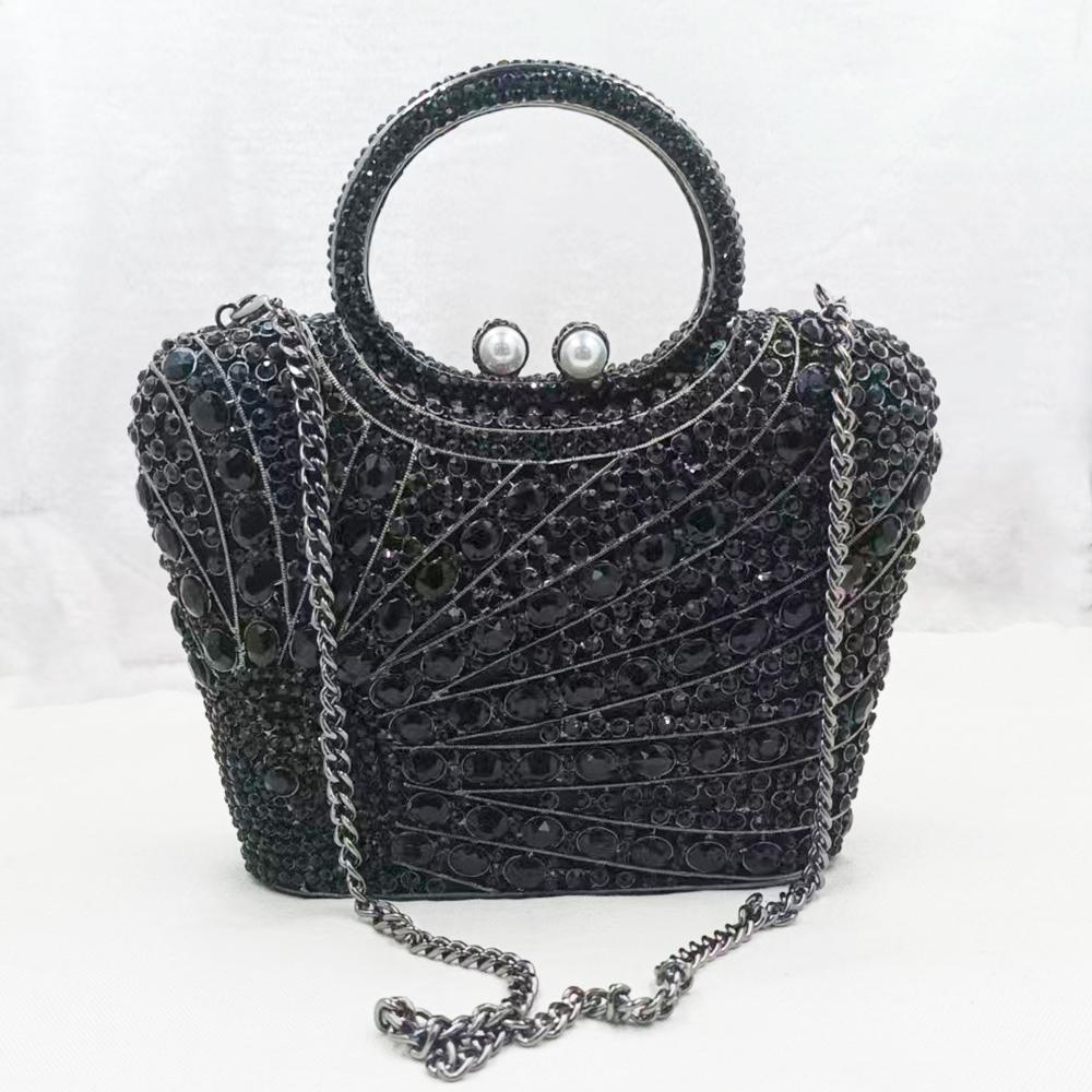 Multicolord Large Stone Top-Handle Bag Big Rhinestone Women Diamond Evening Clutch Bags Female Crystal Wedding Party Clutches
