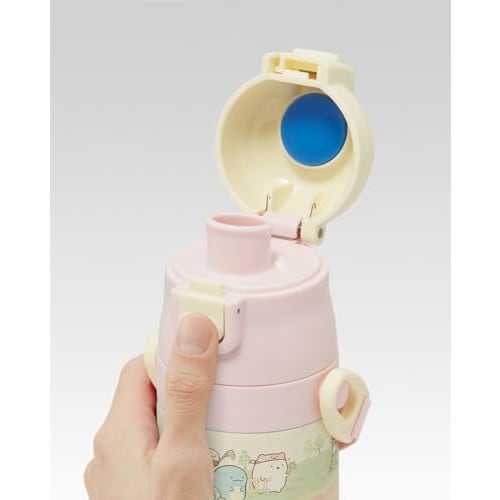 Skater Children's Stainless Steel Water Bottle 2-Way Direct Drinking 470ml Cup Drinking 430ml Sumikkogurashi Mole House Child-friendly Lightweight Typ