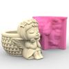 Cute Doll Girl Series Succulent Flower Pot Mould Gypsum Concrete Crystal Epoxy Resin Mold Flower Vase Silicone Mold
