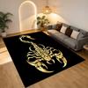 Golden Scorpion Living Room Nonslip Area Rug Soft Carpet For Bedroom Game Playroom Sofa Office Home Decor Doormat Christmas Gift C9301749