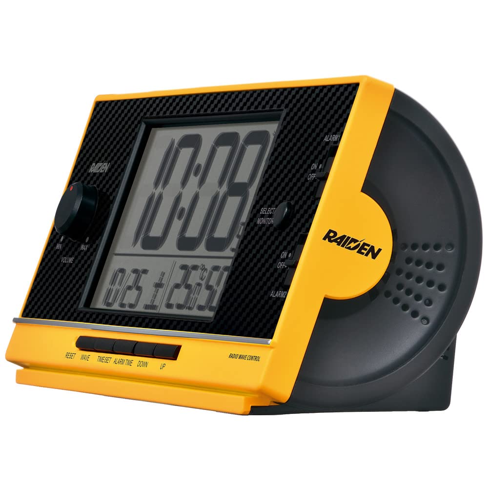Seiko Radio-réveil numérique à volume élevé PYXIS RAIDEN Jaune NR539Y 77 × 167 × 57 mm