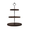 Wood 3 Tier Dessert Stand Cupcake Stand Table Sweet Dessert Snacks Fruits Pastry Rack Dark Color