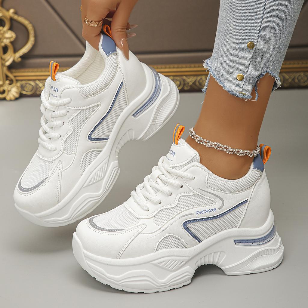 Inner Height Increase Casual Sports Shoes 22 Spring and Summer New Mesh Breathable Thick-soled Dad Shoes Are Small