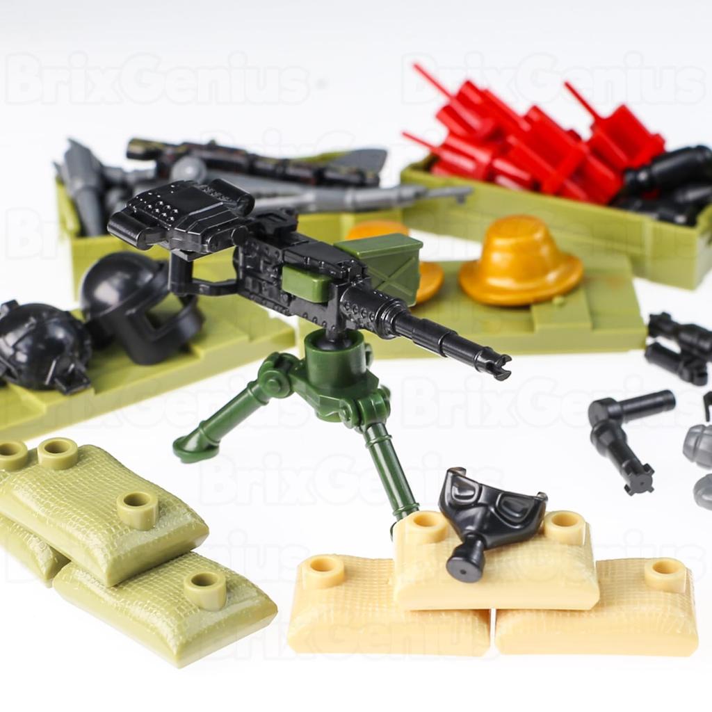 Ylutex 180-Piece Military Weapon Pack Accessory Kit Toy SWAT Team Building Blocks Toy Army Equipment Gear Set with Accessories Compatible with Key