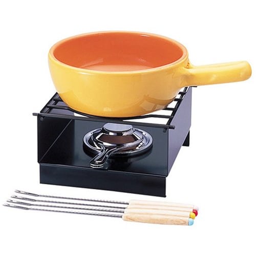 Påfugl Oste-fondue Sett, Gul, TPS-40