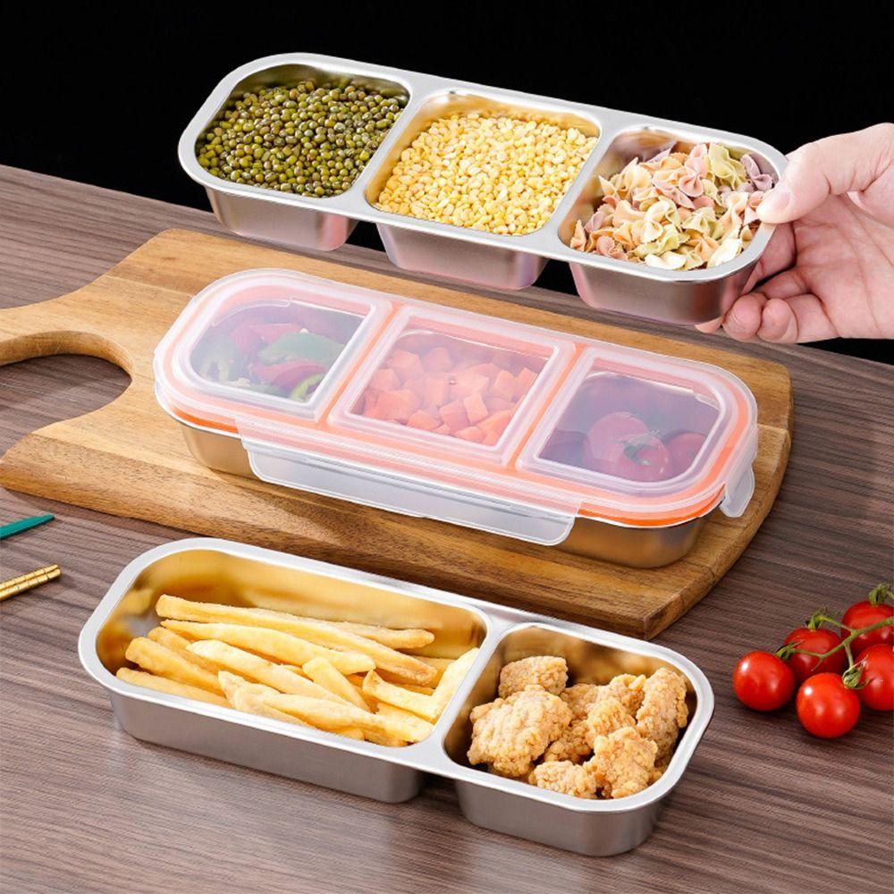 Frischhalte-Lebensmittelaufbewahrungsbehälter 2/3 Fächer Obst Lebensmittel Frischhaltebox Für Zuhause/Schule/Büro