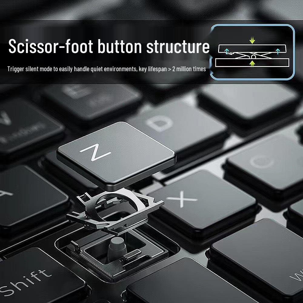 Portable Foldable Wireless Bluetooth Keyboard for Laptop and Mobile Office Use