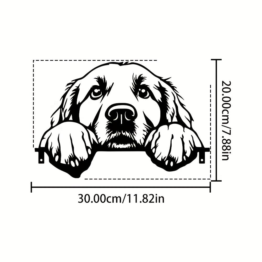 1pc Metal Dog Fence Topper, Garden Wall Art Sculpture Gift for Dog Lover, Outdoor Decor 12in