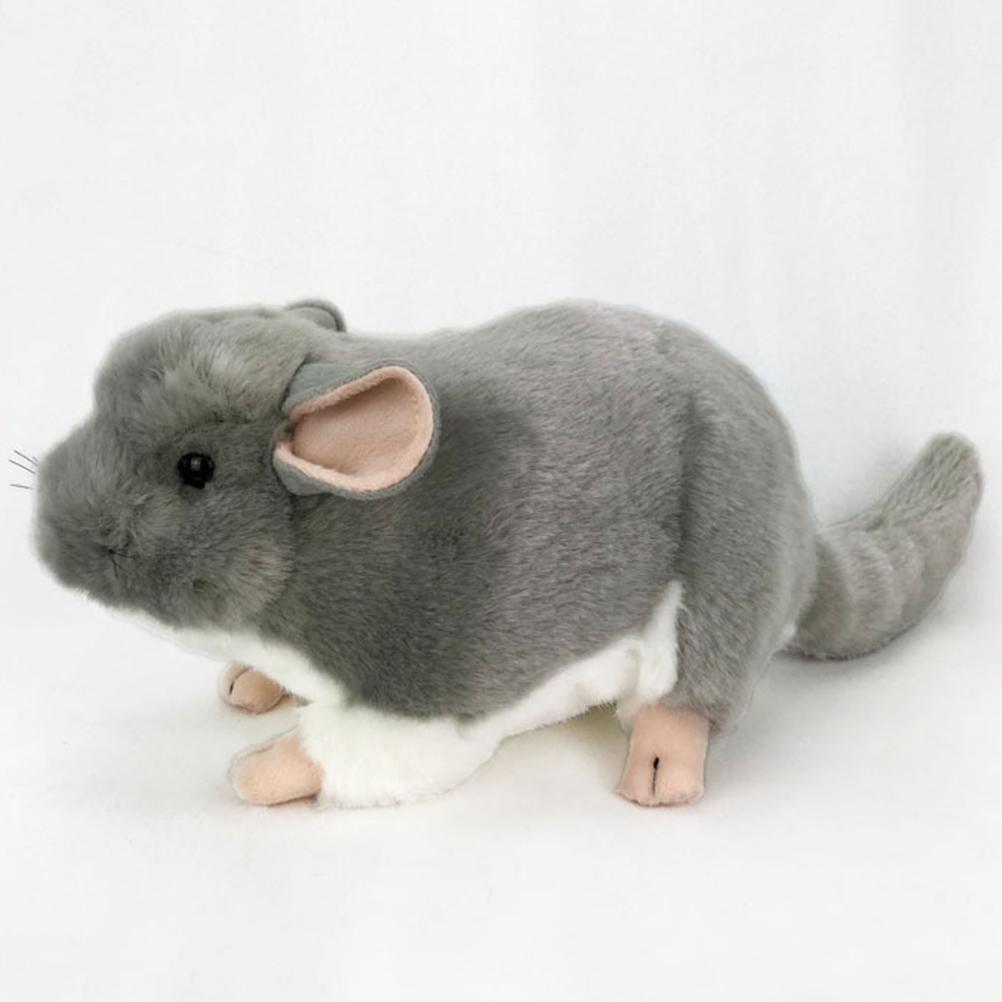 Cute Simulation Chinchilla Plush Toys Simulation Rat Mouse Soft Stuffed Animals Dolls Kids Girls