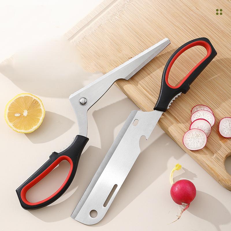 Tijeras grandes de acero inoxidable desmontables para cocina doméstica, cortador potente para acampar al aire libre, cortador de barbacoa, multiherramientas para barbacoa