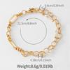 Women 18k Gold Plated Handmade Hollow Adjustable Chain Bracelet