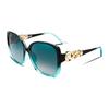 Polarized Pearl Sparkling Extra Large Fashion UV for B2821 Women's Sunglasses, Square, Frame, Designer, Protection, Sports, Fishing,