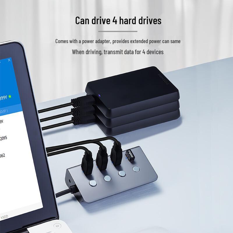 High-Speed USB 3.0 Hub with Individual Switches