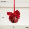 Christmas Tree Ornament: Small Bell with Velvet Bow & Pine Cone Scene Pendant