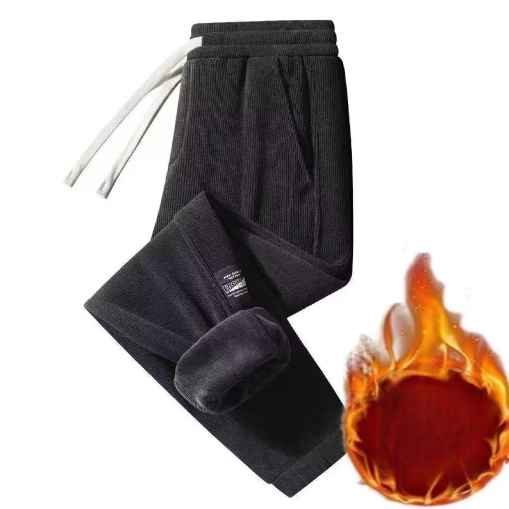 Men's Corduroy Casual Pants, Fleece-lined and Thickened Winter Long Pants, Men's Corduroy Sweatpants, Men's Corduroy Sports