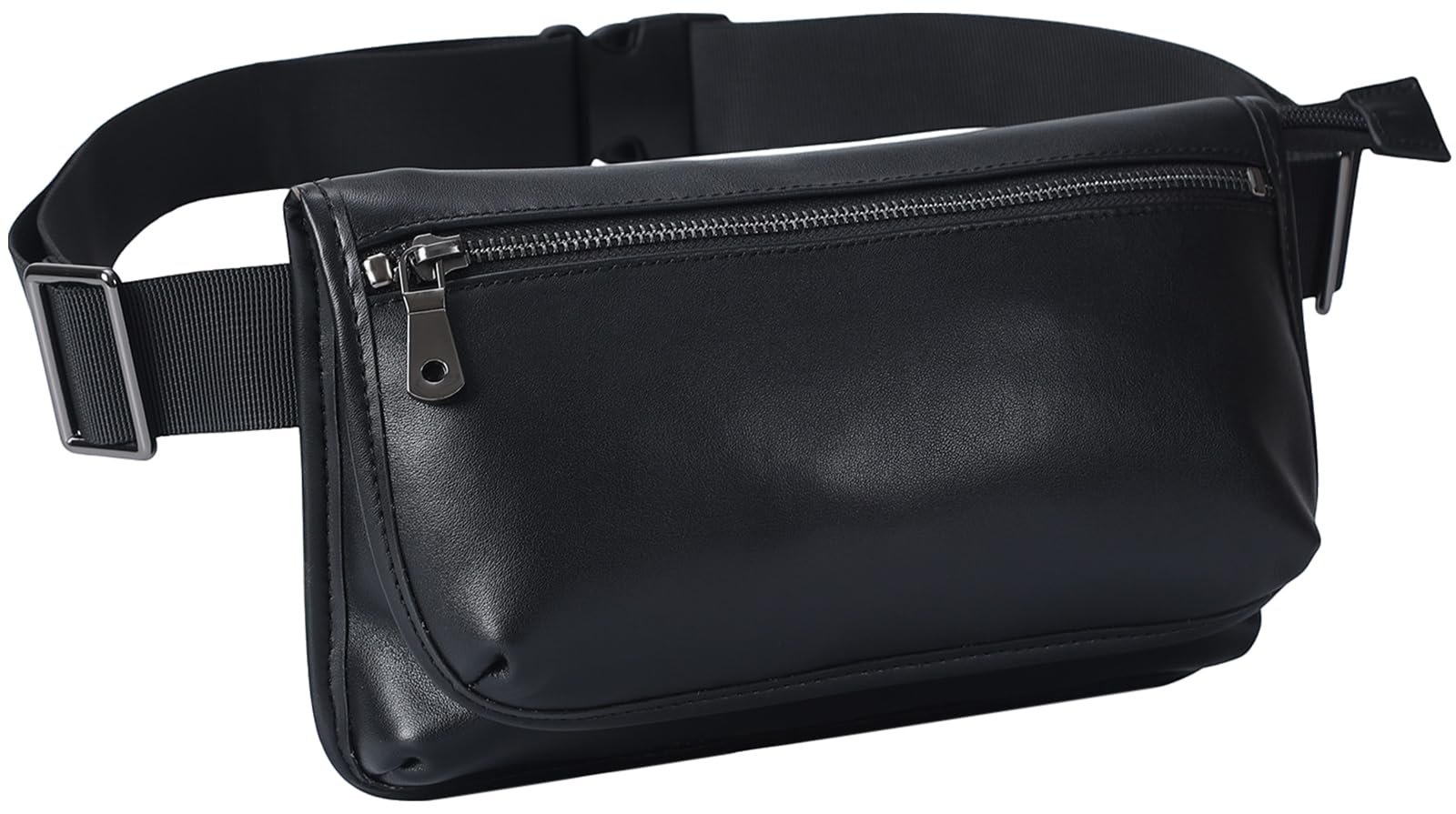 

Miyabi Waist Pouch Genuine Leather Thin Waist Bag Fanny Pack Hip Bag Waist Bag Slim Simple Bicycle Waterproof Black [Masa Kawa] Men s чорний
