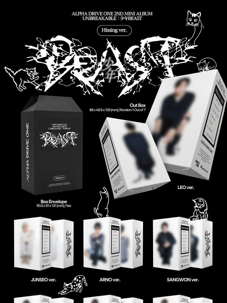 [PRE-ORDER] ALPHA DRIVE ONE - 2nd Mini Album - UNBREAKABLE : BEAST (Hissing Ver.)