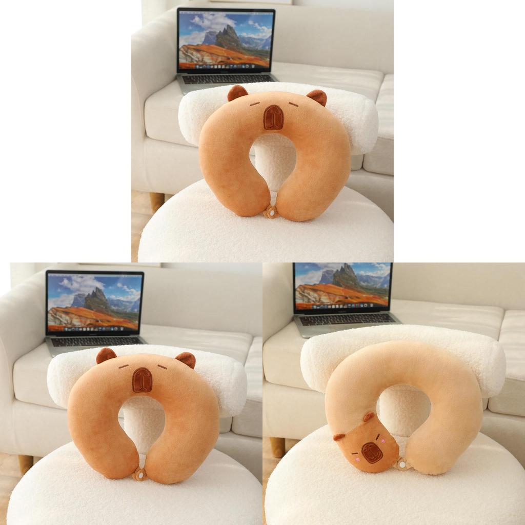 U Shaped Plush Water Buffalo Pillow With Pp Cotton For Office Travel Napping Comfort
