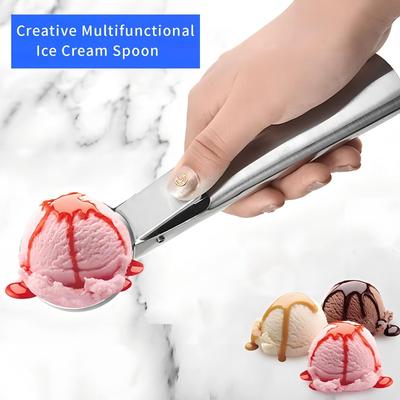 Stainless Steel Ice Cream Scoop and Scooping Tool, Multi-functional Ice Cream Scoop and Scooping Tool, Ice Cream and Fruit Scoop